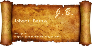 Jobszt Betta névjegykártya