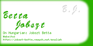 betta jobszt business card